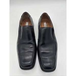 Joseph Abboud Black All Leather  Slip On Loafers Shoes Men's Size 10 M ~ EUC